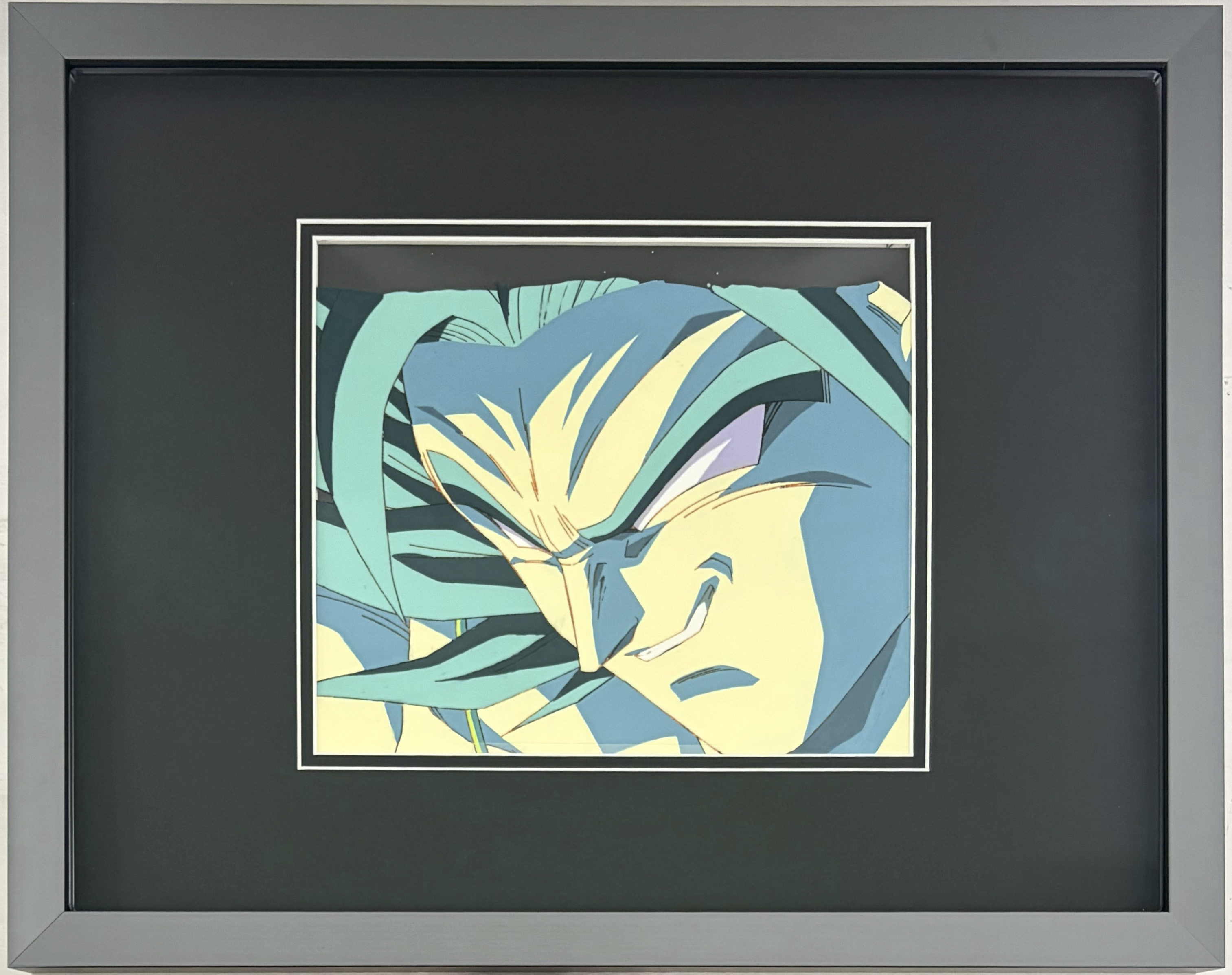 The Archival Cel Frame, 18 by 14 inches, shown with a cel